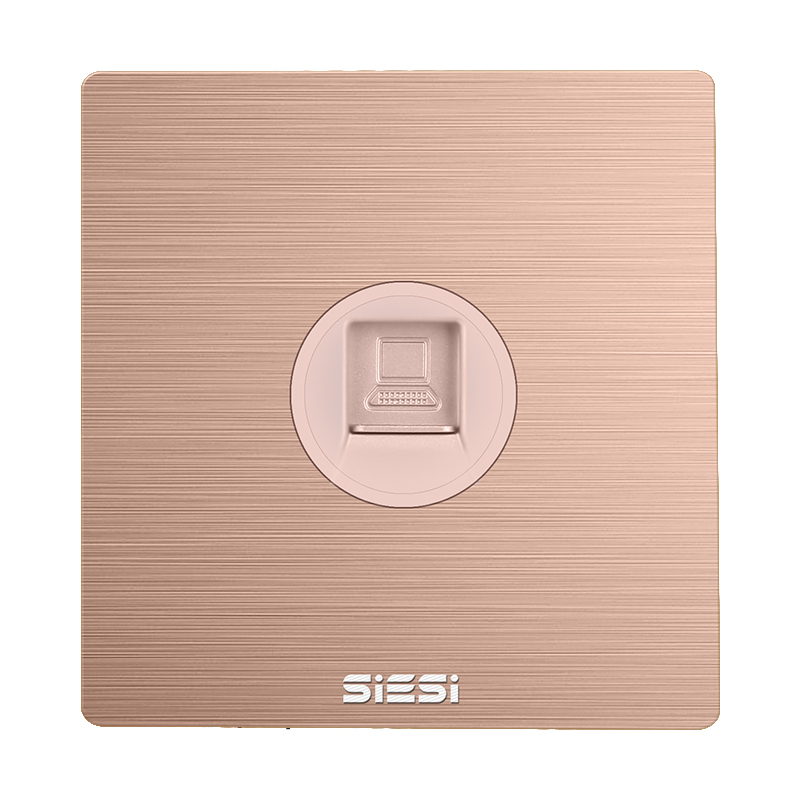 一位电脑插座-V6玫瑰金-PA视讯照明官网