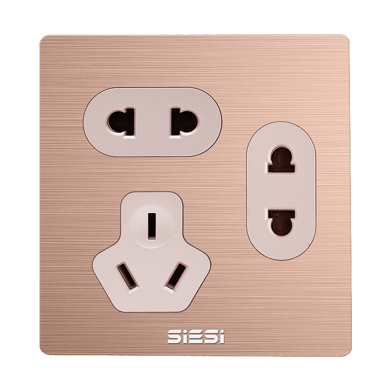 10A二二三极插座-V6玫瑰金-PA视讯照明官网