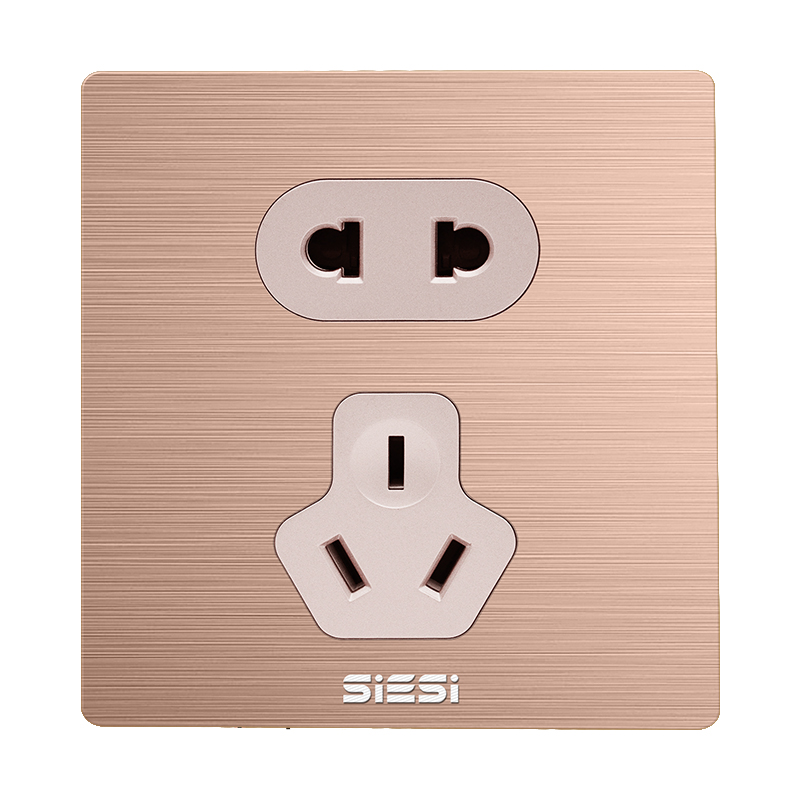 10A二三极插座-V6玫瑰金-PA视讯照明官网