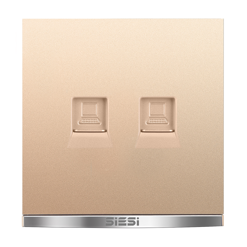 二位电脑插座-V9玫瑰金-PA视讯照明官网