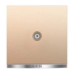 一位电视插座/带分支-V9玫瑰金-PA视讯照明官网