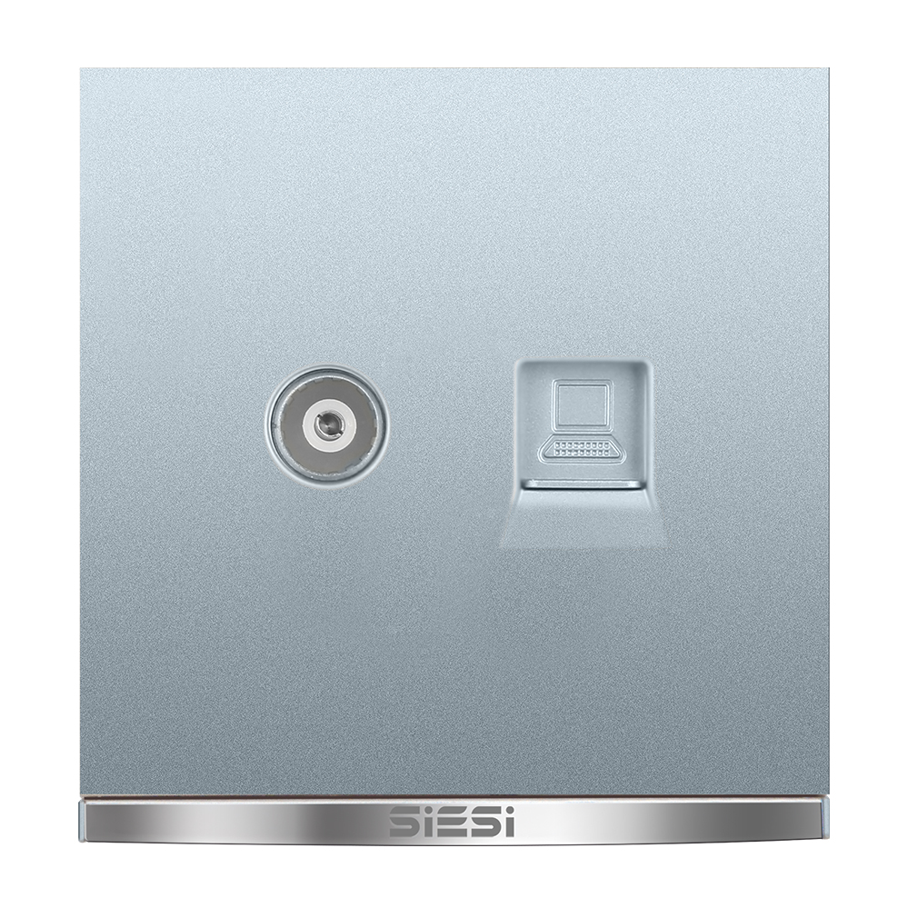 一位电视电脑插座-V9太空灰-PA视讯照明官网