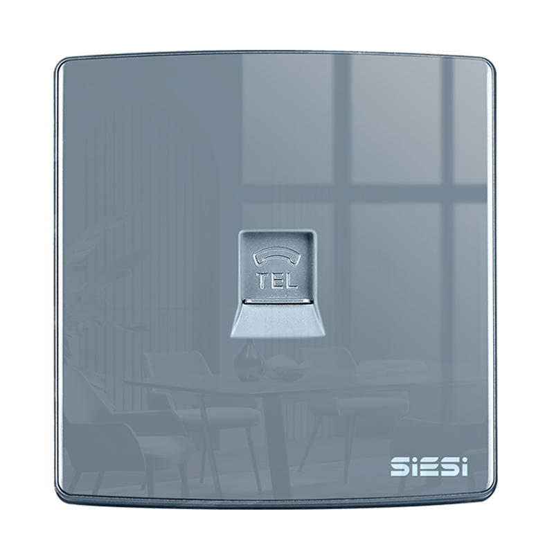 一位电话插座-V20玻璃系列-PA视讯照明官网